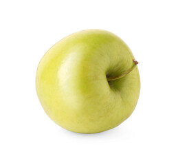 One ripe green apple isolated on white