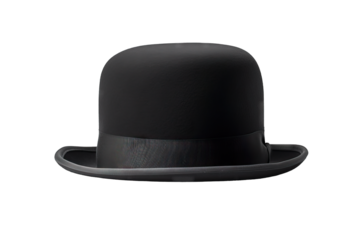 old object man luxury head gentleman fancy fabric dress costume classic class city business wearing wear headwear clothing clothes accessory cap hat fashion Black bowler h isolated white background