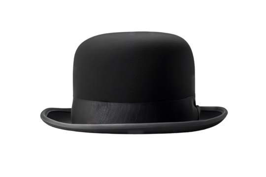 old object man luxury head gentleman fancy fabric dress costume classic class city business wearing wear headwear clothing clothes accessory cap hat fashion Black bowler h isolated white background