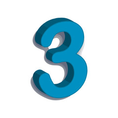 Illustration Vector Graphic of Number 3D design