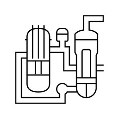 pressurized water reactor nuclear energy line icon vector. pressurized water reactor nuclear energy sign. isolated contour symbol black illustration