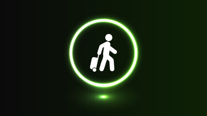 icon of man carrying suitcase	