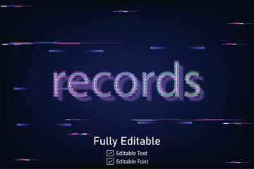 Futuristic Glitch text effect for video game text for editable cyberpunk  glitch text effect