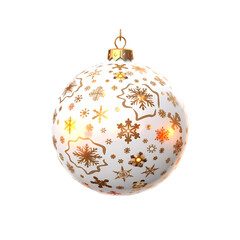Christmas decoration balls isolated on transparent background