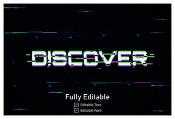 Futuristic Glitch text effect for video game text for editable cyberpunk  glitch text effect