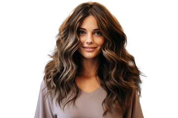 adult dry happy cosmetic head young haircut female person client straight lifestyle change care coiffure hairdresser Beautiful brunette woman long beauty getting blowing Hair salon styling concept