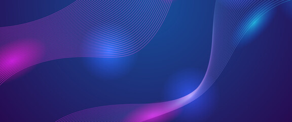 Purple violet and blue vector abstract futuristic modern technology neon background with line. Minimalist modern technology line concept for banner, flyer, card, or brochure cover