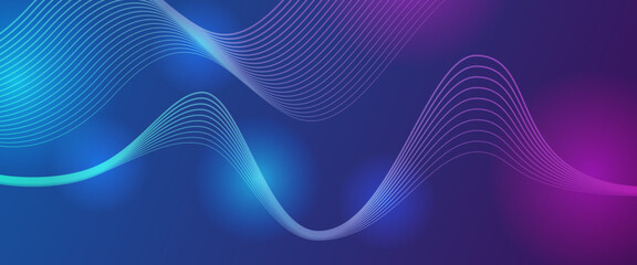 Purple violet and blue vector tech line modern abstract background. Minimalist modern technology line concept for banner, flyer, card, or brochure cover