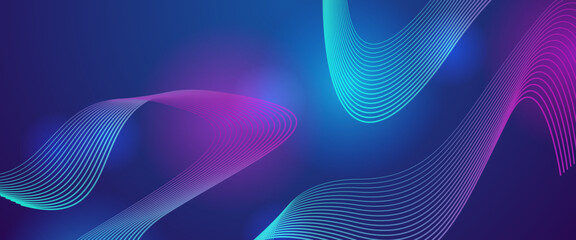 Purple violet and blue vector abstract technological modern line background. Minimalist modern technology line concept for banner, flyer, card, or brochure cover