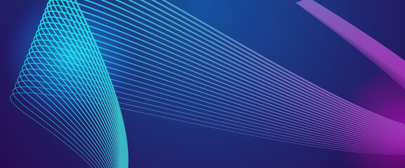 Purple violet and blue vector modern line futuristic technology background. Minimalist modern technology line concept for banner, flyer, card, or brochure cover