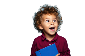 eyeglass small looking nerd childhood surprise report education book writing little children Back Portrait happy surprised kid glasses isolated blue background copy space new school knowledges