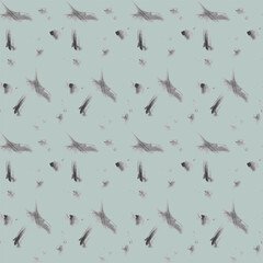Gray abstract elements. Vector seamless pattern abstraction grunge. Background illustration, decorative design for fabric or paper. Ornament modern new