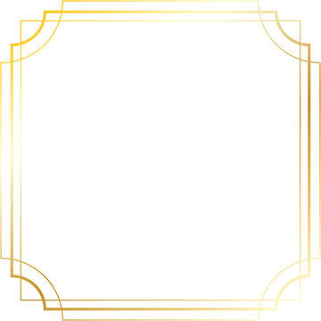 vintage gold elegant square frame