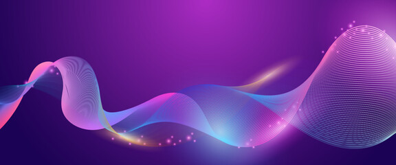 Colorful colourful vector tech modern futuristic with line in glowing background. Technology modern business wave line banner background