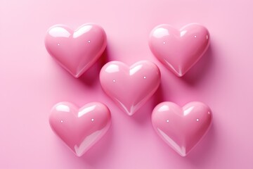 pink heart shaped shapes with stars Valentine's Day.
