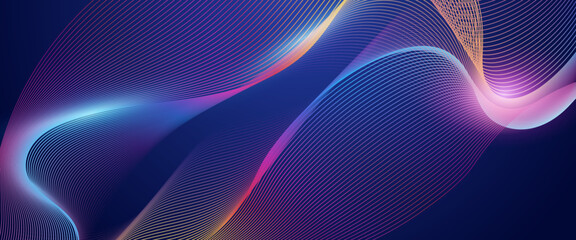 Colorful colourful vector modern line abstract technology background. Technology modern business wave line banner background