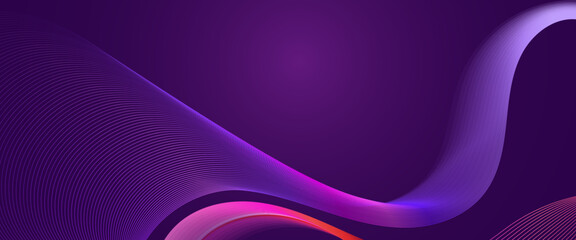 Red and purple violet vector tech modern futuristic with line in glowing background. Technology modern business wave line banner background