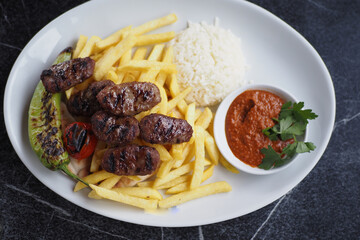 Traditional Turkish Cuisine Meatball Akhisar Kofte