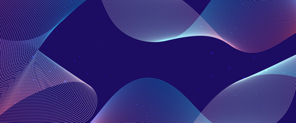 Purple violet and blue vector modern line abstract technology background. Abstract line particle background. Flow wave with digital data structure. Future technology mesh