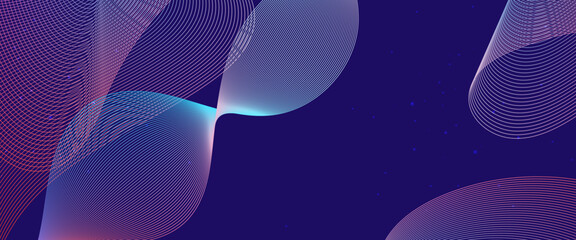 Purple violet and blue vector modern line futuristic technology background. Abstract line particle background. Flow wave with digital data structure. Future technology mesh
