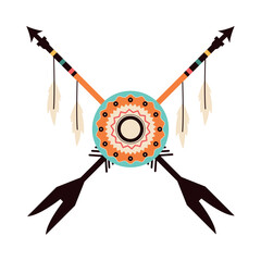 native american arrows with feather