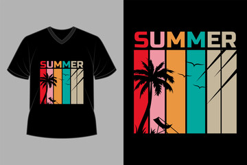 Summer Retro Vintage T Shirt Design