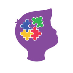 autism brain and puzzle