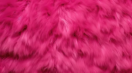 Foto op Aluminium Hot pink fur textured background © Georgina Burrows