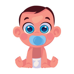 baby boy and pacifier