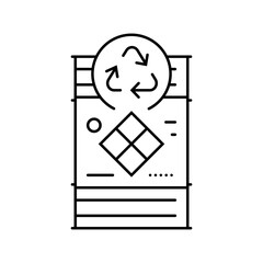 chemical waste management line icon vector. chemical waste management sign. isolated contour symbol black illustration