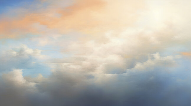 A painting of a cloudy sky, cloudy sky background, Generative AI