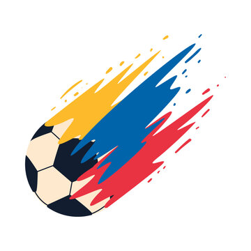 soccer colombia ball grunge flag