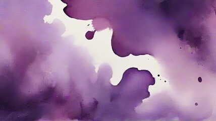 Abstract Illustration of watercolor stain, modern poster, dark purple and violet shape