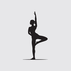 Yoga Silhouette Vector and Illustration