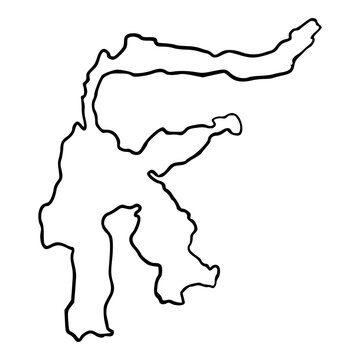 sulawesi indonesia province geography hand drawn map outline illustration