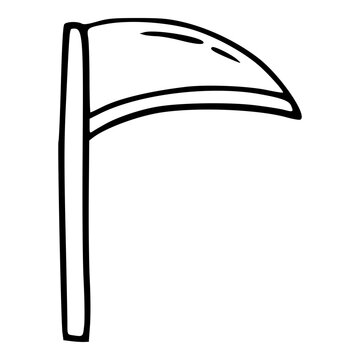 recommend clip art: farm sickle or scythe doodle cartoon outline icon