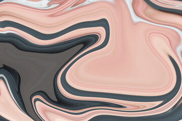 Flowing pink paint with warm hues. Background of movement. Designed for wall art, postcard or...