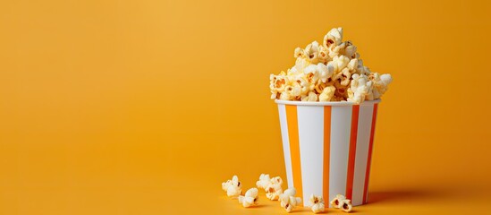 Sweet flavored popcorn in a cup for a special birthday dessert.