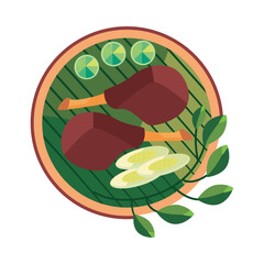 indonesian food nasi ayam penyet