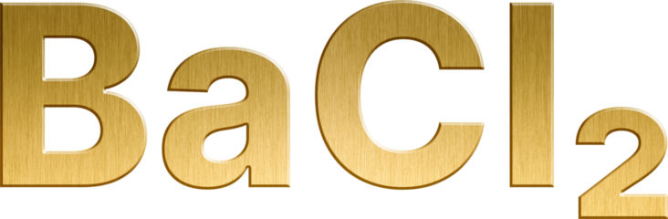 Golden Inorganic Chemical Formula BaCl2 - Barium Chloride