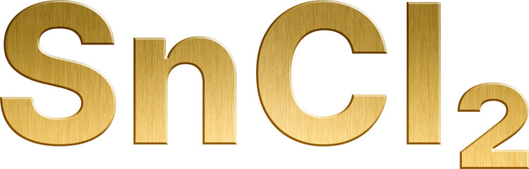 Golden Inorganic Chemical Formula SnCl₂ - Tin(II) Chloride