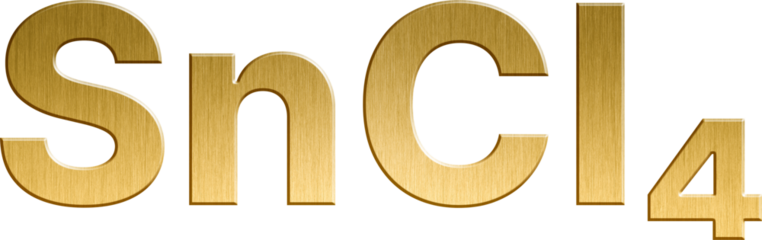 Golden Inorganic Chemical Formula SnCl4 - Tin(IV) Chloride