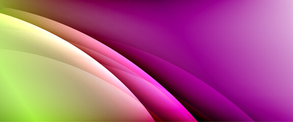 Dynamic flowing waves on gradient color background. Vector illustration For Wallpaper, Banner, Background, Card, Book Illustration, landing page
