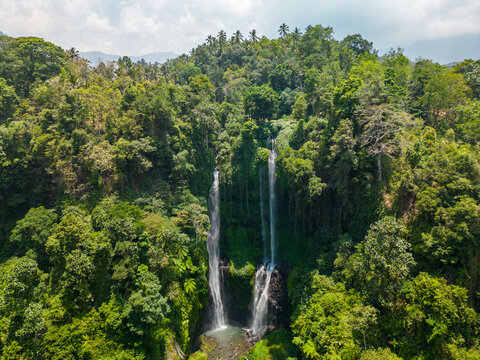 Sekumpul waterfall in the north of Bali