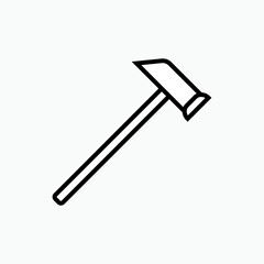 Hammer Icon. Carpentry Tools Symbol - Logo Vector.