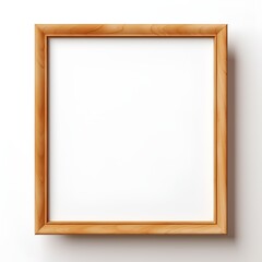 Obraz premium Empty Wooden Frame, White, Vector Illustration