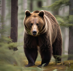 brown bear in the forest