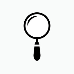 Magnifier Icon. Search, Find. Observation, Detective Symbol. Applied for Design, Presentation, Website or Apps Elements – Vector. 