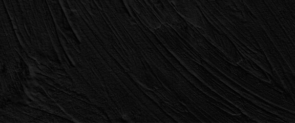 Vector black wall paint textured background, dark black and rough cement surface.