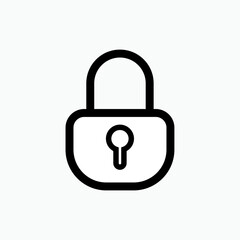 Padlock Icon. Protection, Security Symbol - Vector. 